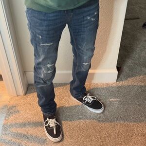 RSQ Men's Blue Distressed Skinny Jeans